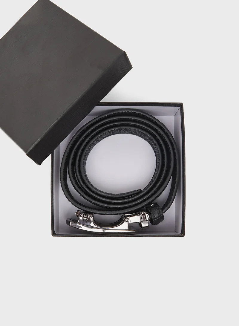 Robert Wood Genuine Leather Resizable Casual Belt