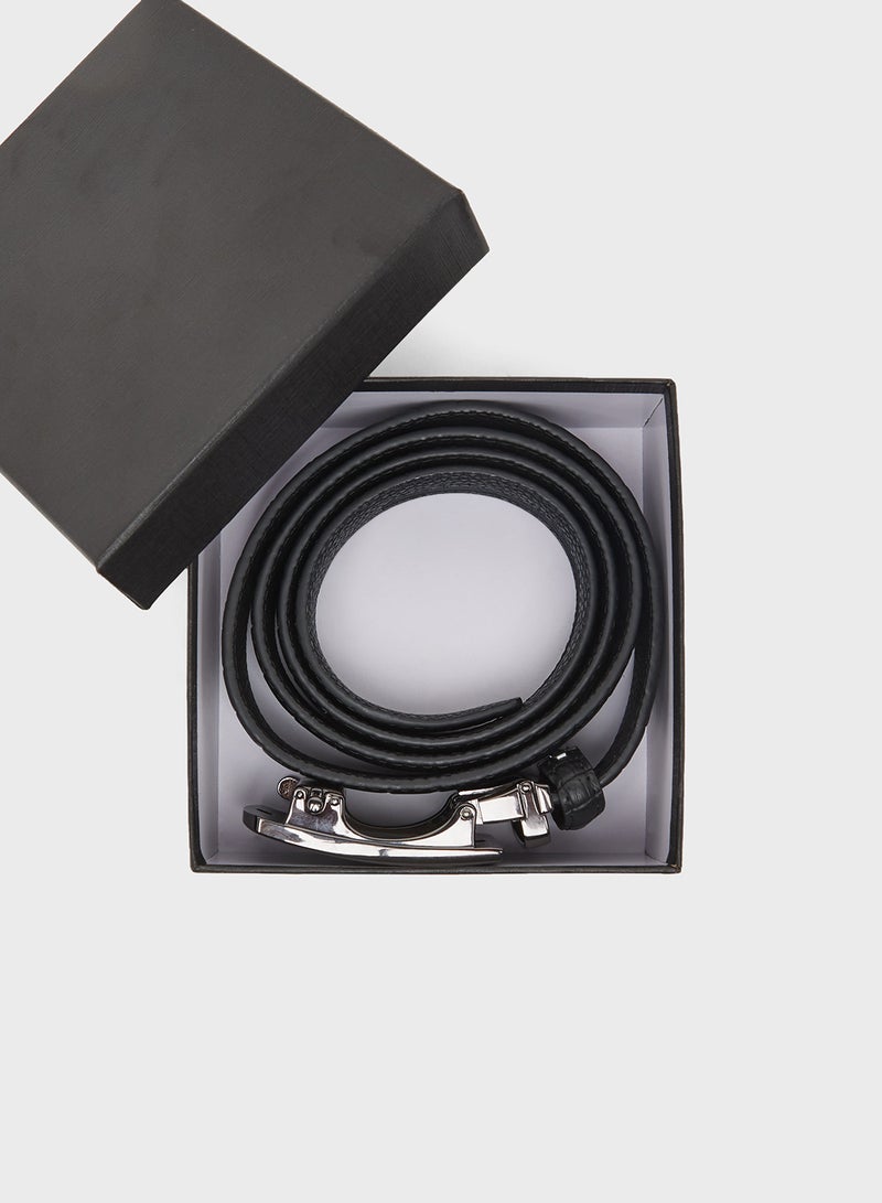 Robert Wood Genuine Leather Resizable Casual Belt - Image 3