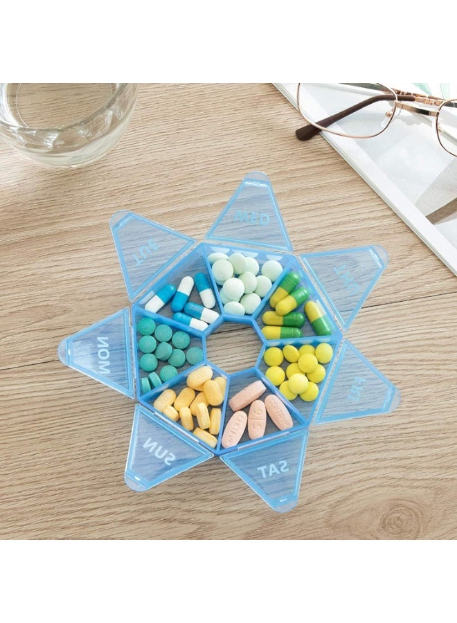 Daily Pill and Vitamin Organizer, Daily Pill Dispenser, Travel and Purse Friendly - 2 Pack - Image 4