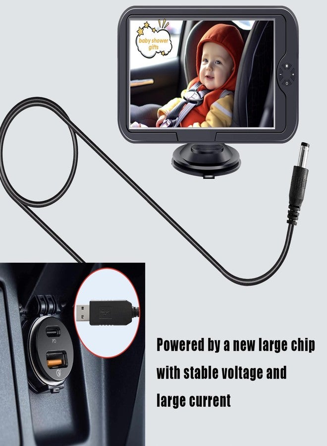 PDEEY USB Plug Cable for Baby Car Camera, 6.6 FT Power Cord, 2-Pack - Image 2