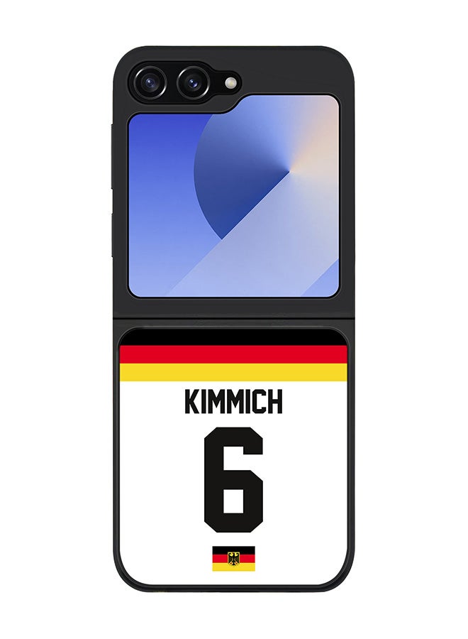 Stylizedd Rugged Black edge case for Samsung Galaxy Z Flip7 FE, Slim fit Case Flexible TPU Gel Thin Cover - Football Team - Germany, Player Name - Kimmich - Image 1