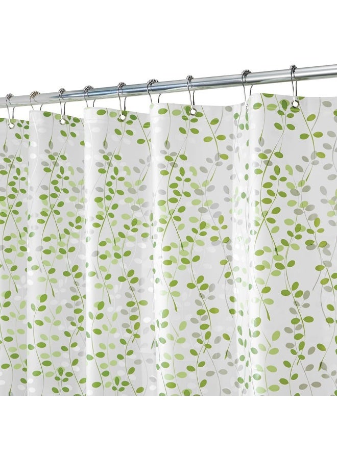InterDesign iDesign Vine Waterproof PEVA Bathroom Shower Curtain  72 x 72 GreenWhite - Image 5