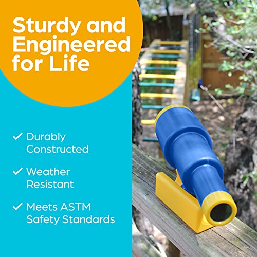Jungle Gym Kingdom Playground Accessories - Pirate Ship Telescope for Kids - Plastic Attachment for Treehouse, Outdoor Playhouse, Playset, Backyard Swing Set (Blue) - Image 4