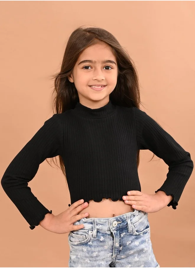 ليل بيكس Solid Full Sleeves Top