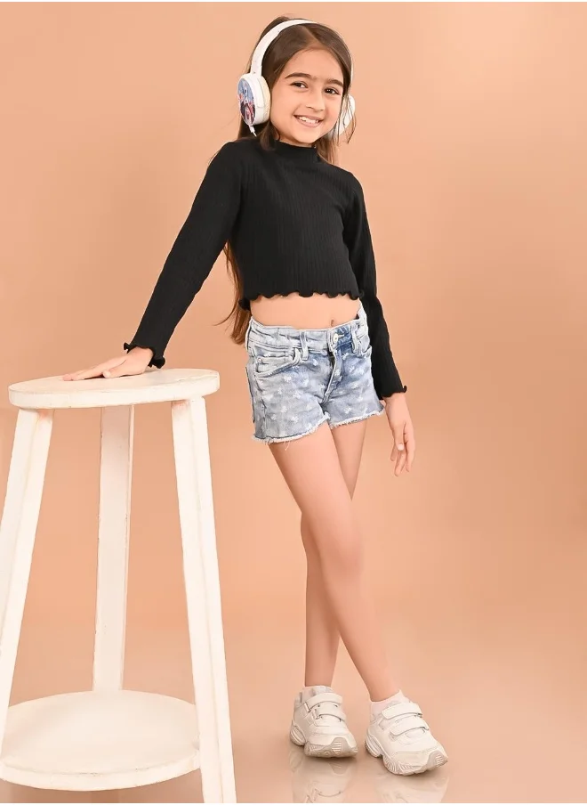 LILPICKS Solid Full Sleeves Top