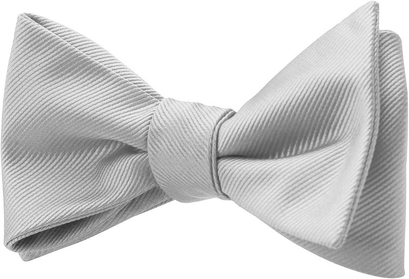 pensee Mens Solid Bowtie Woven Self Tie Bow Ties Tuxedo & Wedding Bowties - Image 3
