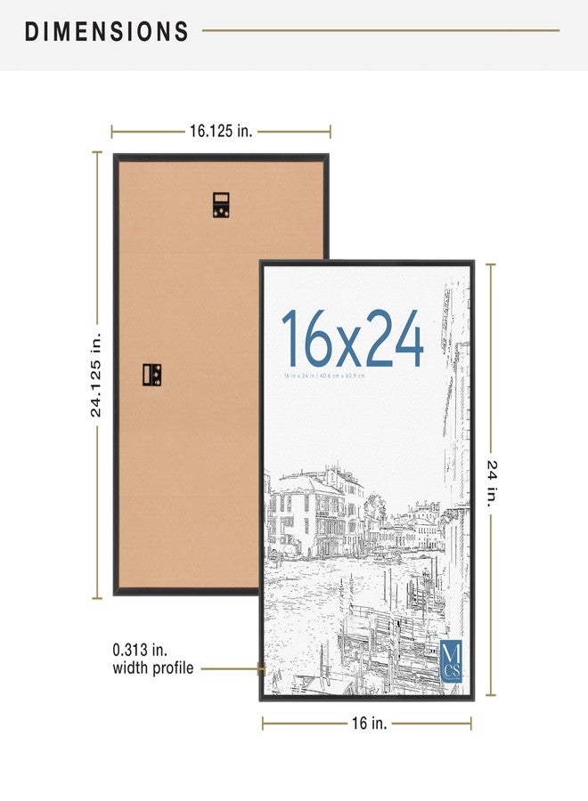 MCS Original Poster Frame 16x24 Black Lightweight Vertical & Horizontal Wall Hanging Large Picture Frame for Posters, Art Prints & Gallery Wall (3-Pack) - Image 4