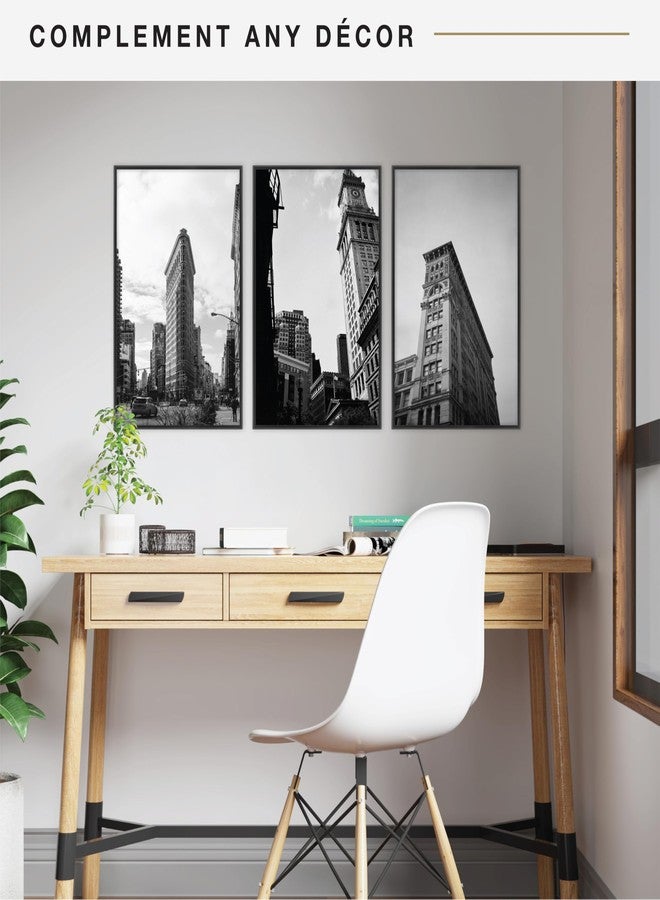 MCS Original Poster Frame 16x24 Black Lightweight Vertical & Horizontal Wall Hanging Large Picture Frame for Posters, Art Prints & Gallery Wall (3-Pack) - Image 2