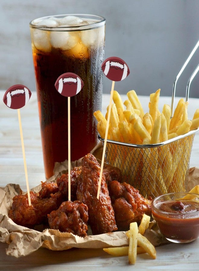 كابكس أعواد كوكتيل على شكل كرة قدم من كاباكس، بطول 4.72 بوصة، للمقبلات، أعواد أسنان طويلة من الخيزران للزينة، مثالية لتزيين حفلات أعياد الميلاد، 30 قطعة - Image 4