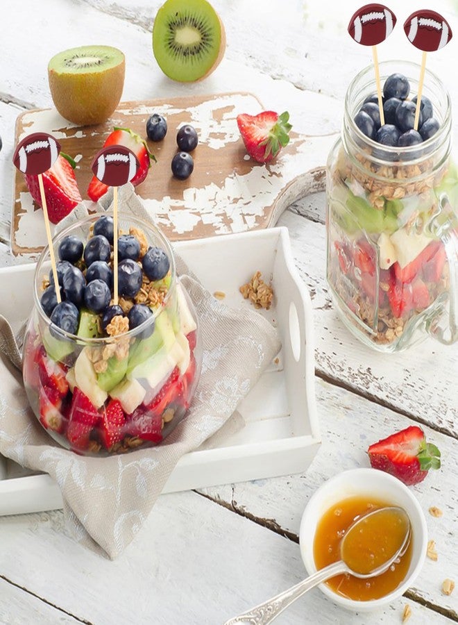 كابكس أعواد كوكتيل على شكل كرة قدم من كاباكس، بطول 4.72 بوصة، للمقبلات، أعواد أسنان طويلة من الخيزران للزينة، مثالية لتزيين حفلات أعياد الميلاد، 30 قطعة - Image 3