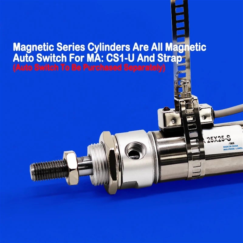 MA25 Bore 25mm Mini Pneumatic Cylinder Stroke 25mm S U Flat Tail - Image 5