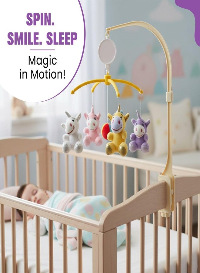 Braintastic لعبة موسيقية متحركة لسرير الأطفال من برينتاستيك مع خشخيشة على شكل وحيد القرن للأطفال حديثي الولادة، من عمر 0 إلى سنتين، لعبة دوارة تلقائية مع موسيقى هادئة ناعمة - Image 5