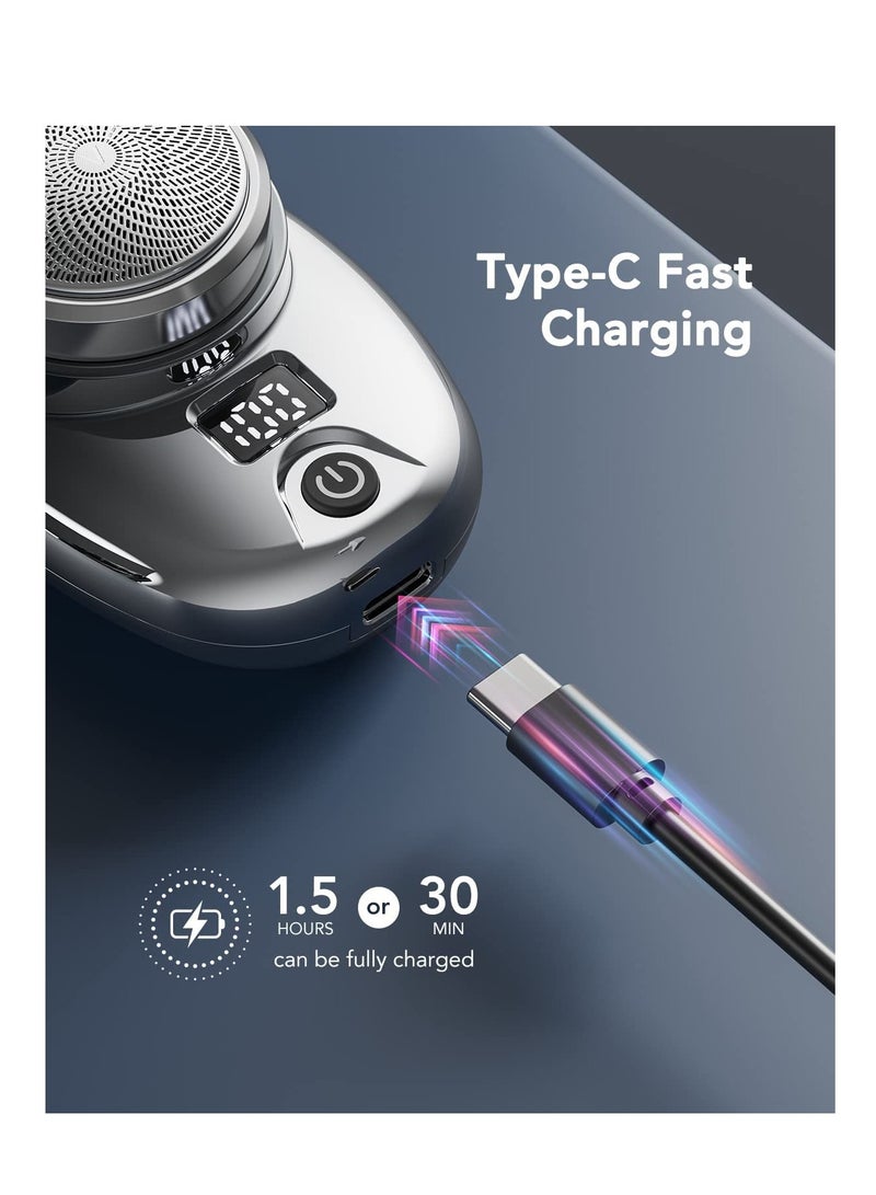 Mini Electric Razor for Men, New Upgrade Electric Shaver, Pocket Size Portable USB Rechargeable Waterproof Shaver - Image 2