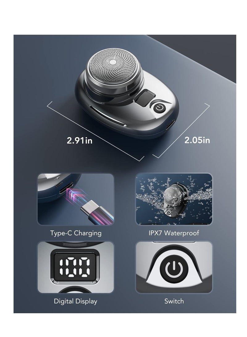 Mini Electric Razor for Men, New Upgrade Electric Shaver, Pocket Size Portable USB Rechargeable Waterproof Shaver - Image 4