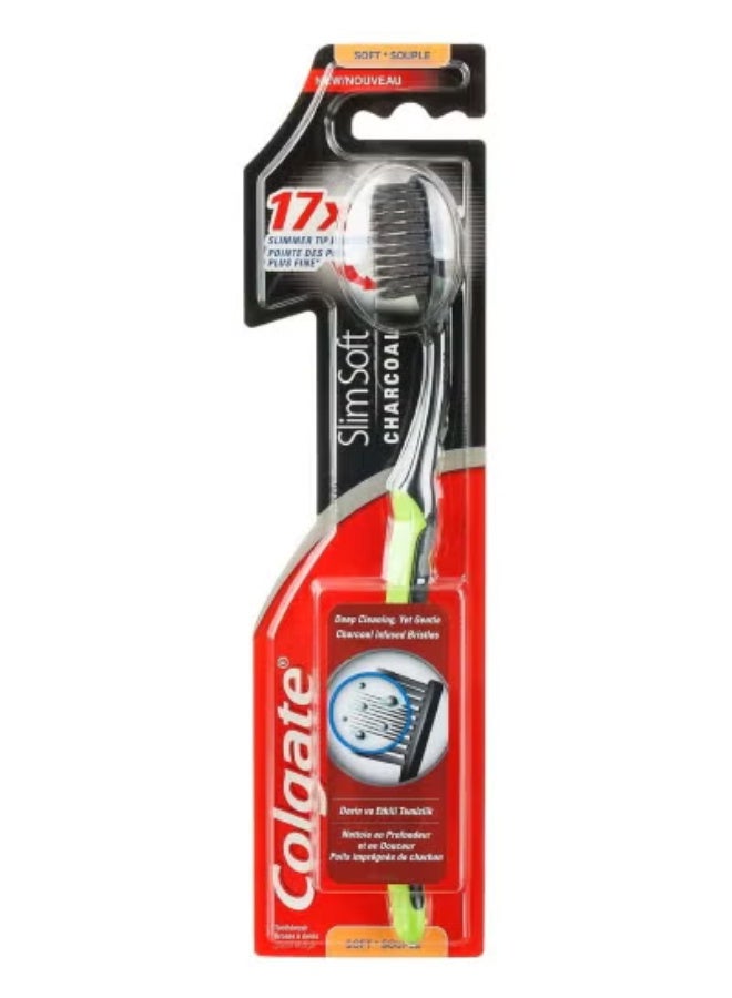 Colgate Slim Soft Charcoal Toothbrush multicolour - Image 1