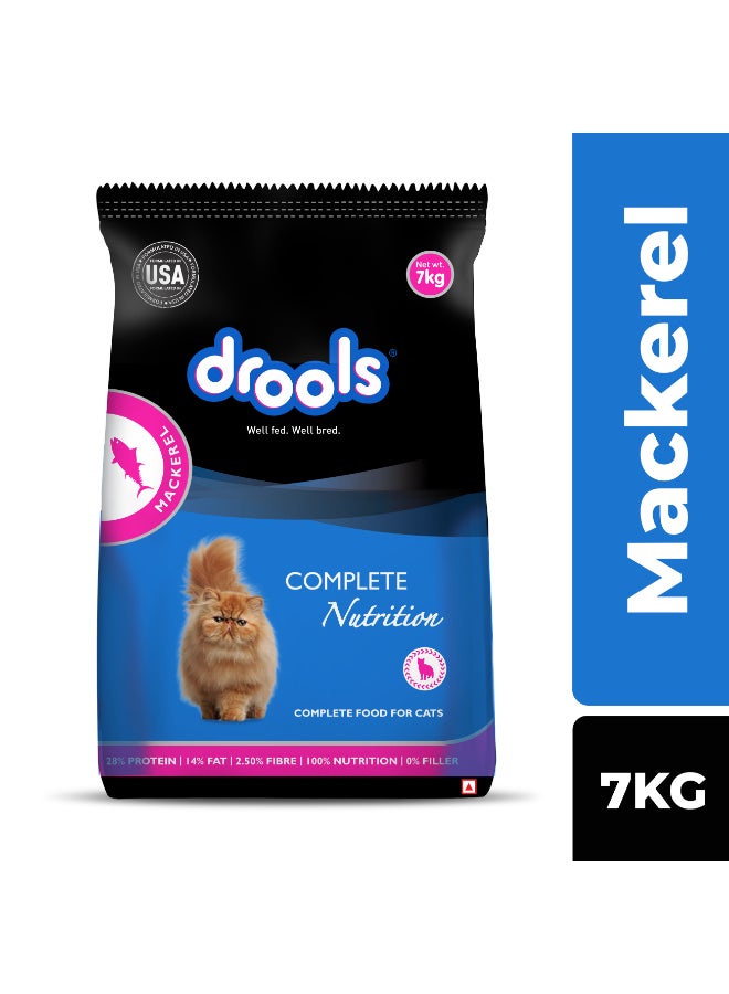 Drools Adult Dry Cat Food  Real Mackerel 7kg - Image 1
