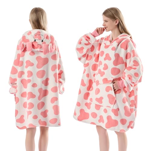 Krifey Wearable Blanket Hoodie, Oversized Sherpa Fleece Sweatshirt with Giant Pocket, Birthday Gifts for Women, Mom, Sister - Image 4