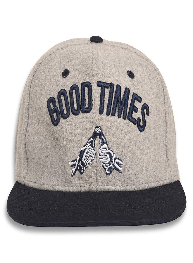 ILU Cap For Men Women Unisex Topi Head Branded Good Time Boy's Girl's Hip Hop Caps Adjustable Strap Summer Sports Gym Dance Cotton Free Size Woolen Fashion Baseball Snapback Winter Fleece (Light Grey) - Image 1