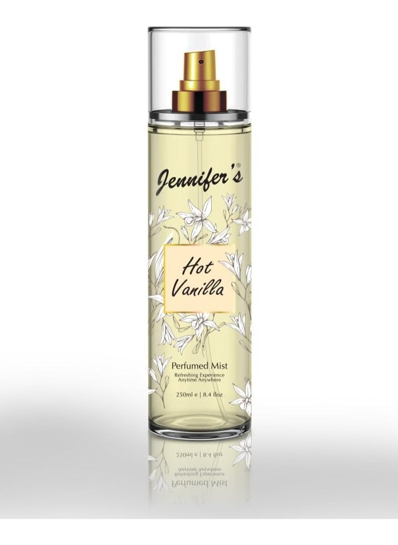 Jennifer's Jennifer's Hot Vanilla Perfumed Mist 250 ML - Refreshing Experience Anytime, Anywhere  - Image 1