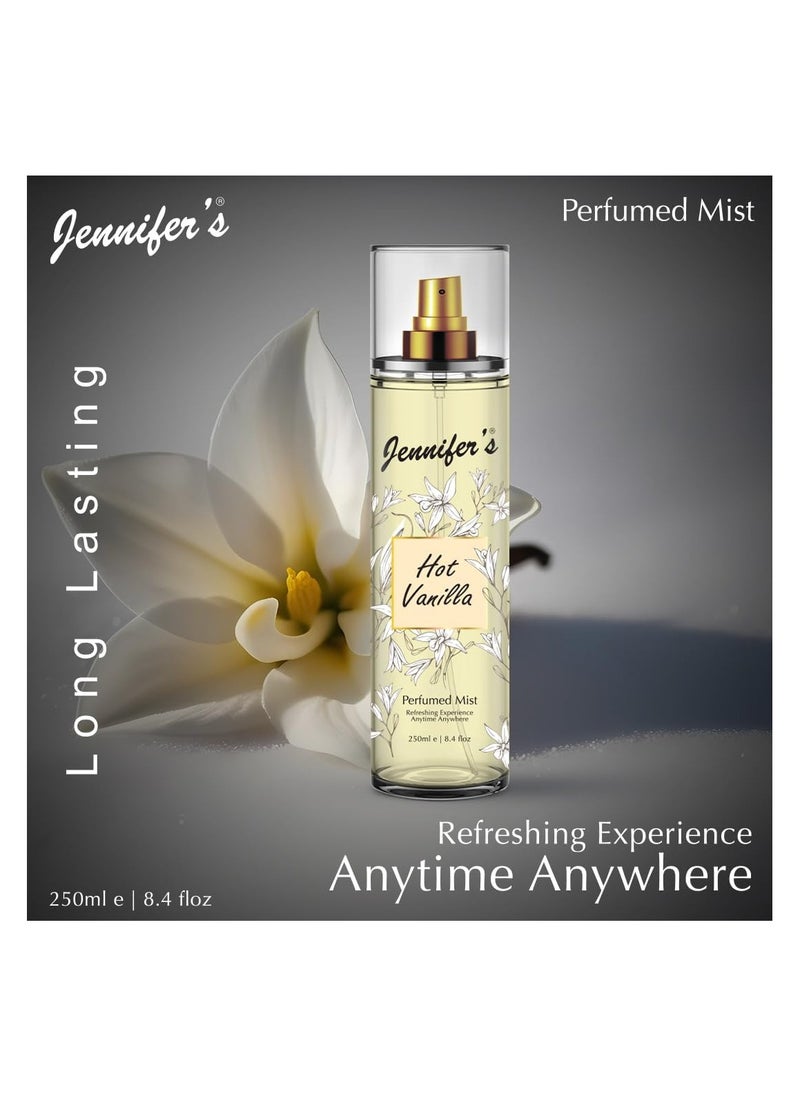 Jennifer's Jennifer's Hot Vanilla Perfumed Mist 250 ML - Refreshing Experience Anytime, Anywhere  - Image 4