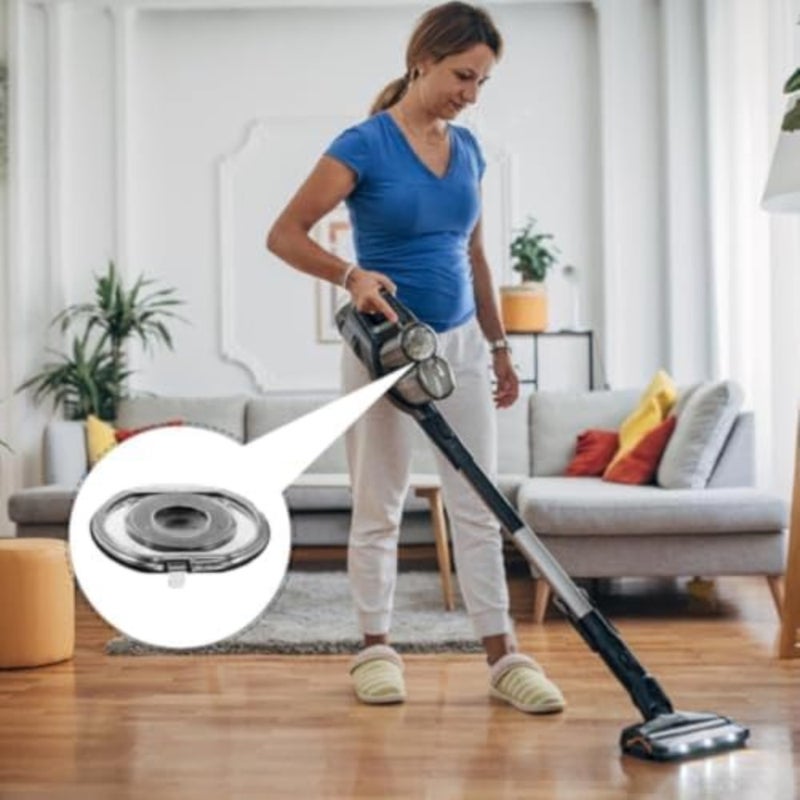 غطاء غطاء سلة المهملات للمكانس الكهربائية، شبكة بلاستيكية متينة باللون الأسود، توفر إحكامًا آمنًا واحتواء الغبار - Image 5