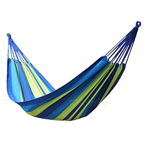 DHYANI E STORE Dhyani E Store Portable Outdoor Camping Canvas Fabric Garden Hammocks Hang Bed Travel Camping Swing Canvas with Backpack  - Image 1