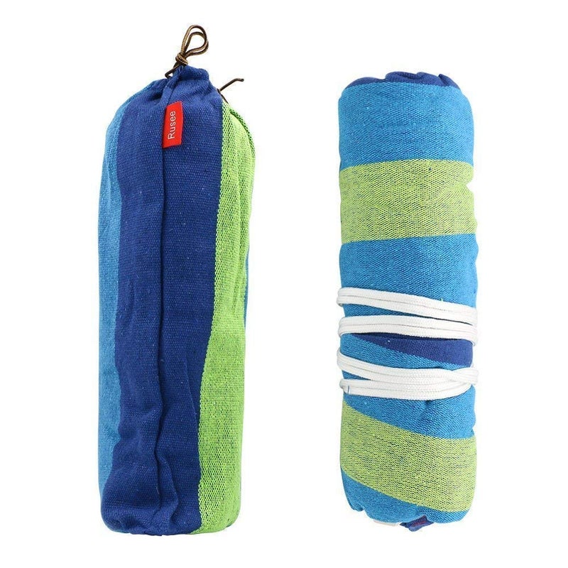 DHYANI E STORE Dhyani E Store Portable Outdoor Camping Canvas Fabric Garden Hammocks Hang Bed Travel Camping Swing Canvas with Backpack  - Image 5