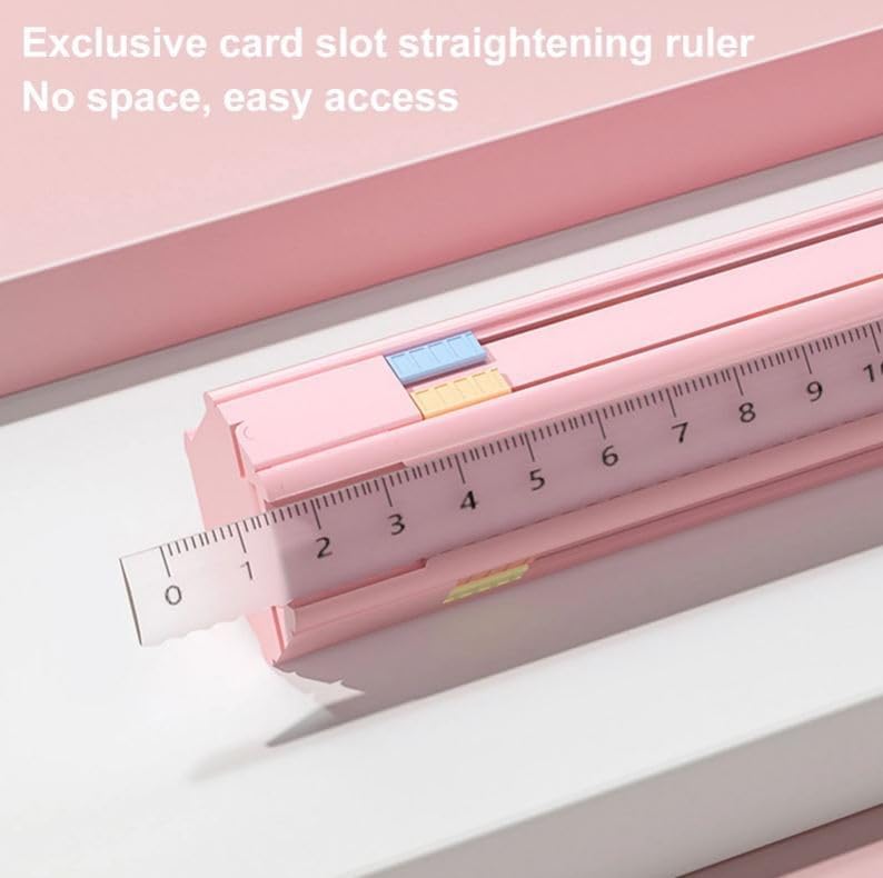 Invite Enterprise Pencil Case/Stationery Box,1 Set Portable Pen Box with 6 Pencils 1 Eraser 1 Ruler 1 Sharpener Hexagon Multi-Functional Children Pencil Holder Case Container[Multicolor] (9 in1 Pencil case) - Image 5