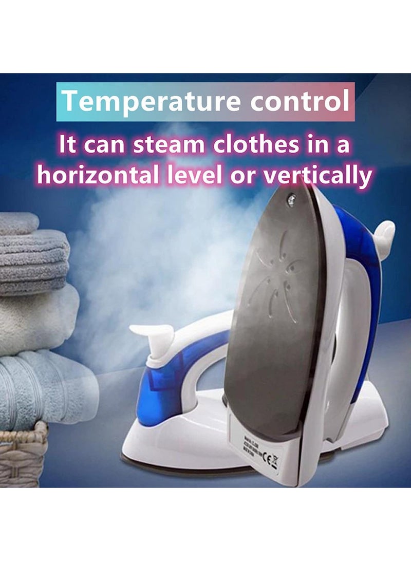 Generic - Travel Iron Portable Steam Garment Steamer Mini Handheld Iron for Clothes Non Stick Adjustable Temperature Control Small Compact Travel Steamer (White) - Image 1