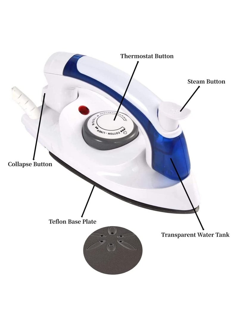 Generic - Travel Iron Portable Steam Garment Steamer Mini Handheld Iron for Clothes Non Stick Adjustable Temperature Control Small Compact Travel Steamer (White) - Image 1