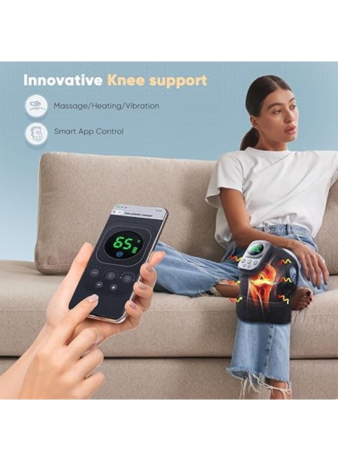 Cordless Heated Knee Massager - Vibration & EMS Treatment Wrap for Knee, Shoulder, and Elbow Pain Relief - Image 5