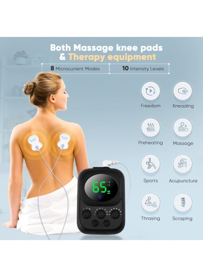 Cordless Heated Knee Massager - Vibration & EMS Treatment Wrap for Knee, Shoulder, and Elbow Pain Relief - Image 2