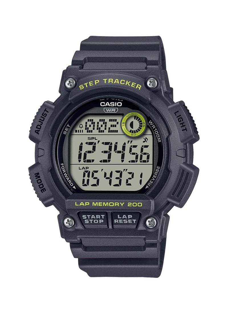 CASIO - ساعة يد رقمية مقاومة للماء من الراتنج WS-2100H-8AVDF - Image 1