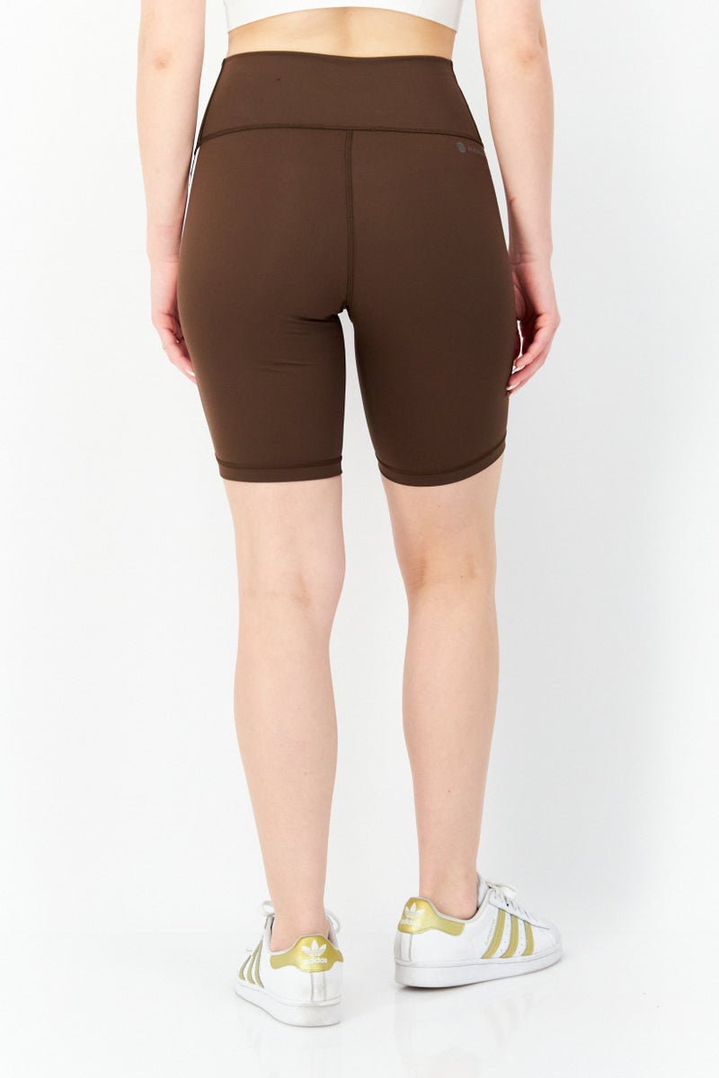 Adidas Women Sportswear Fit Cycling Shorts, Browm  - Image 3