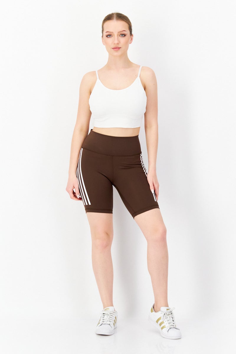 Adidas Women Sportswear Fit Cycling Shorts, Browm  - Image 4