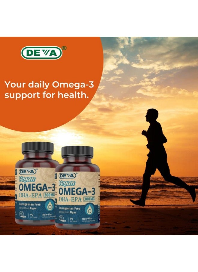 Deva DEVA Vegan Omega-3 DHA Supplement, Once-Per-Day Softgel 200 MG, Carrageenan Free, Gelatin Free, Non-Fish, Algae Oil, Omega-3 Fatty Acids - 90 Softgels  - Image 5