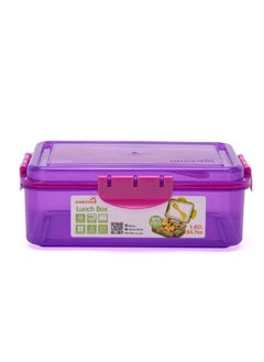 Mintra Mintra Plastic Lunch Box With Fork and Spoon 1.62 L - Purple  - Image 3