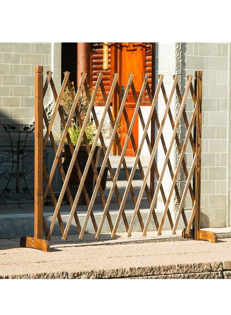 LINGWEI Expanding Trellis Wooden Fence Privacy Screen Freestanding Fence Wooden Fences Dog Safety Fence Durable Lightweight Extra Wide Wooden Expandable Folding Garden Fence - Image 3
