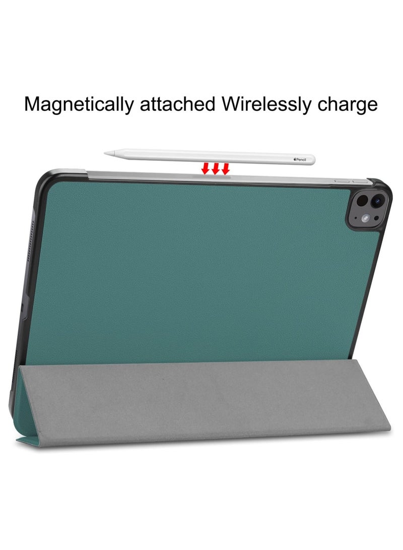 General Triple Fold Bracket Case for iPad Pro 13 Inch 2024 (M4, 7th Gen),Slim Stand Hard Back Shell Protective Smart Cover with Auto Sleep Wake Feature for iPad Pro 13 Inch  - Image 5