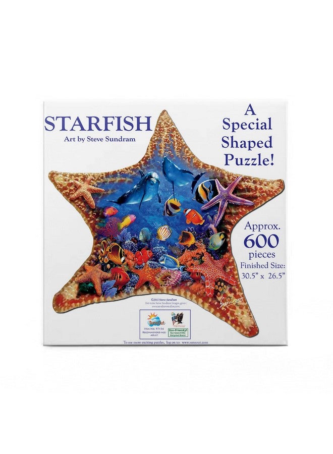 SunsOut Inc Starfish 600 Pc Special Shape Jigsaw Puzzle By Artist: Steve Sundram Finished Size 30.5 X 26.5 Mpn 97136 - Image 1