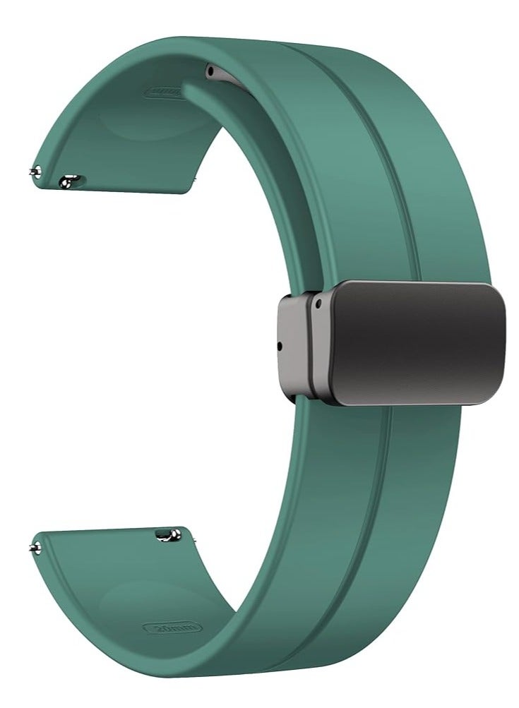 JAJEEK Magnetic Watch Band 16mm 18mm 19mm 20mm 22mm - Quick Release Skin-Friendly Soft Silicone Sport Band for Men & Women, Magnetic Folding Clasp Silicone Strap, Comfortable & Durable Watch Strap - Image 1