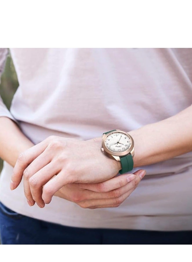 JAJEEK Magnetic Watch Band 16mm 18mm 19mm 20mm 22mm - Quick Release Skin-Friendly Soft Silicone Sport Band for Men & Women, Magnetic Folding Clasp Silicone Strap, Comfortable & Durable Watch Strap - Image 3