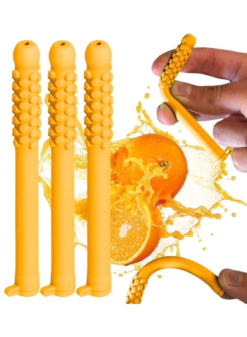 Generic 3-PCS Essential Oil Breather，Breathable Silicone Chew Stick，Decompression Creative Respirator, Relieve Tension and Stress and Improve Concentration（Orange flavor）  - Image 1