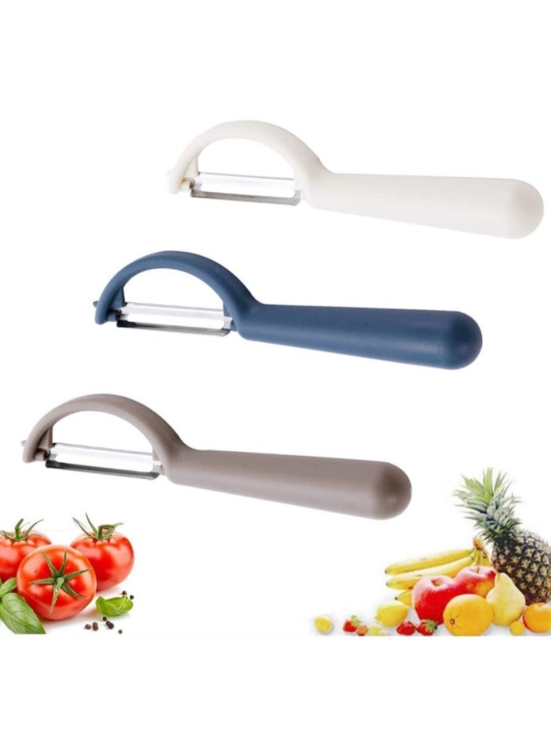 Y&D Peeler, 3PCS Stainless Steel Double Edge Asparagus Vegetable Potato with Swivelling Blade, for Potatoes, Carrots, Vegetables, Fruit  - Image 1