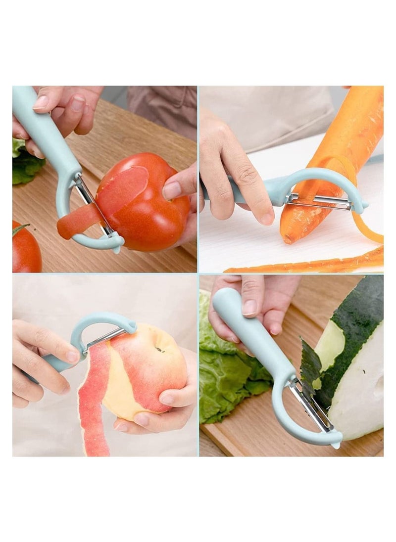 Y&D Peeler, 3PCS Stainless Steel Double Edge Asparagus Vegetable Potato with Swivelling Blade, for Potatoes, Carrots, Vegetables, Fruit  - Image 5
