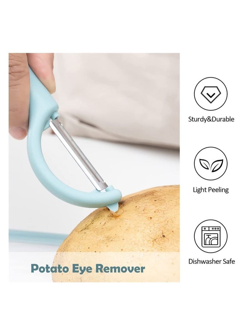 Y&D Peeler, 3PCS Stainless Steel Double Edge Asparagus Vegetable Potato with Swivelling Blade, for Potatoes, Carrots, Vegetables, Fruit  - Image 3