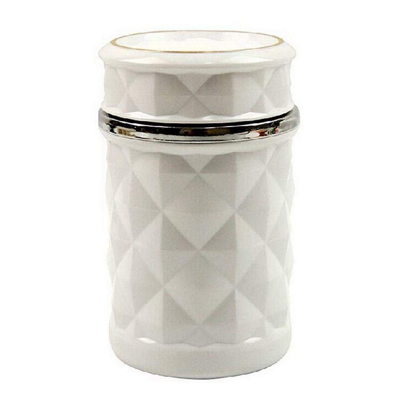 Oshotto Fire Proof Car Cigarette Diamond Design Ashtray for All Cars (White) - Image 3