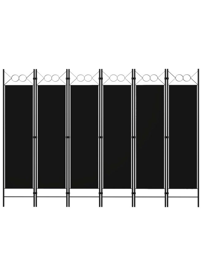 فيداكسل مقسم غرفة ذو 6 ألواح أسود 240×180 سم 320714 - Image 1