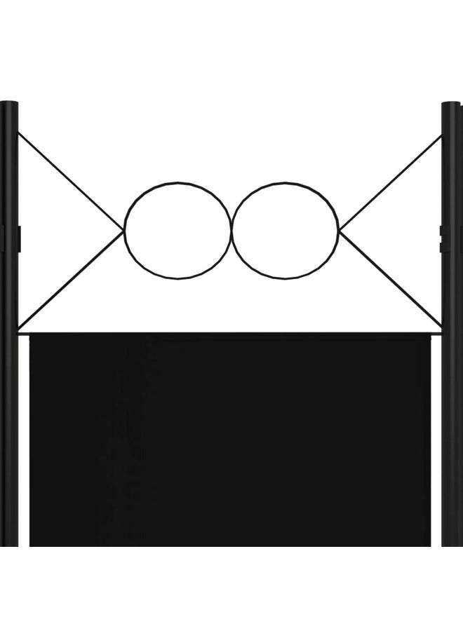 فيداكسل مقسم غرفة ذو 6 ألواح أسود 240×180 سم 320714 - Image 4