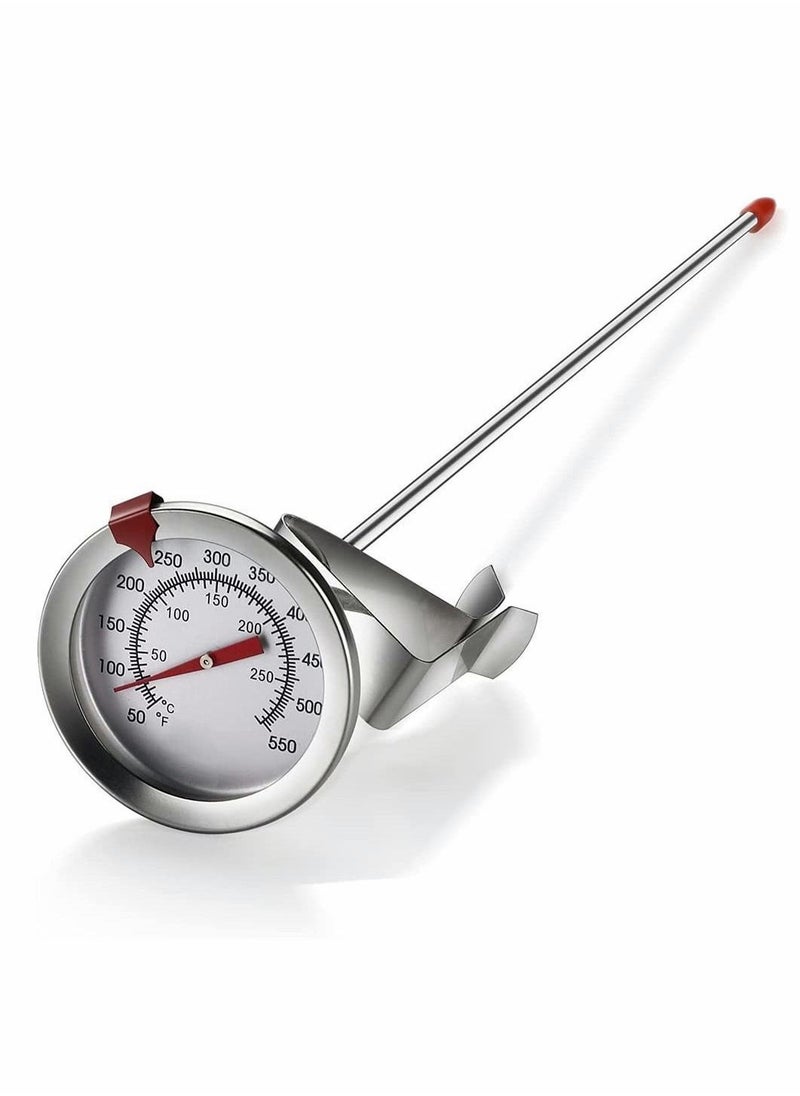 Deep Fry Thermometer with Instant Read, Dial Thermometer, 12 Inch Stainless Steel Stem Meat Cooking Best for Turkey BBQ, Tall pots, Beef, Lamb, Meat, Food - Image 1